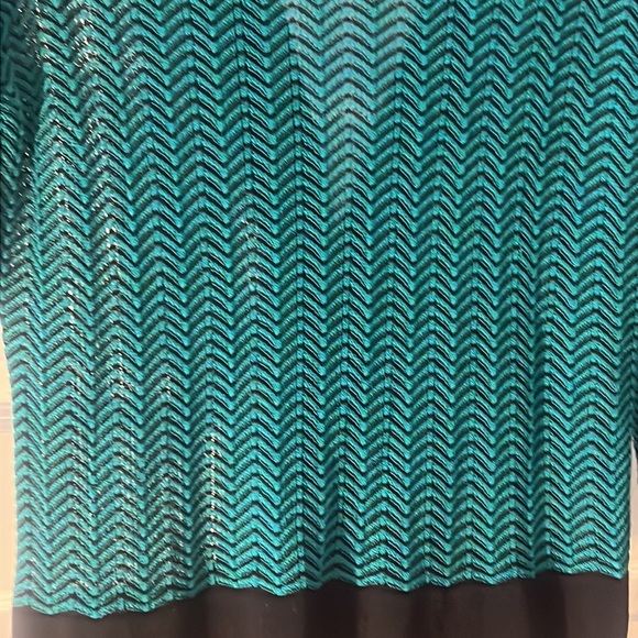 EXCLUSIVELY MISOOK VNeck Cardigan Turquoise Black Women's Size XS Y2K Career - Picture 11 of 14